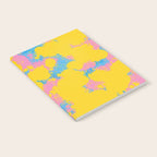 Colorful 80s Paint Spatter Fun Retro Contemporary Abstract in Pink Yellow Blue Notebook Gallery Image 2