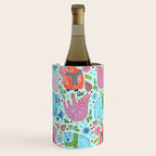 Winter Forest Woodland Animals in Arctic Blue Wine Chiller Gallery Image 1