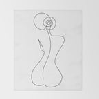 Single Back Line Throw Blanket Gallery Image 2