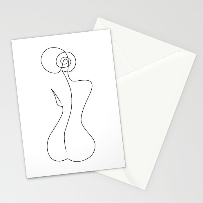 Single Back Line Stationery Card Gallery Image 2