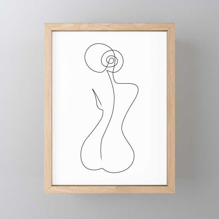 Single Back Line Mini Art Print Gallery Image 1