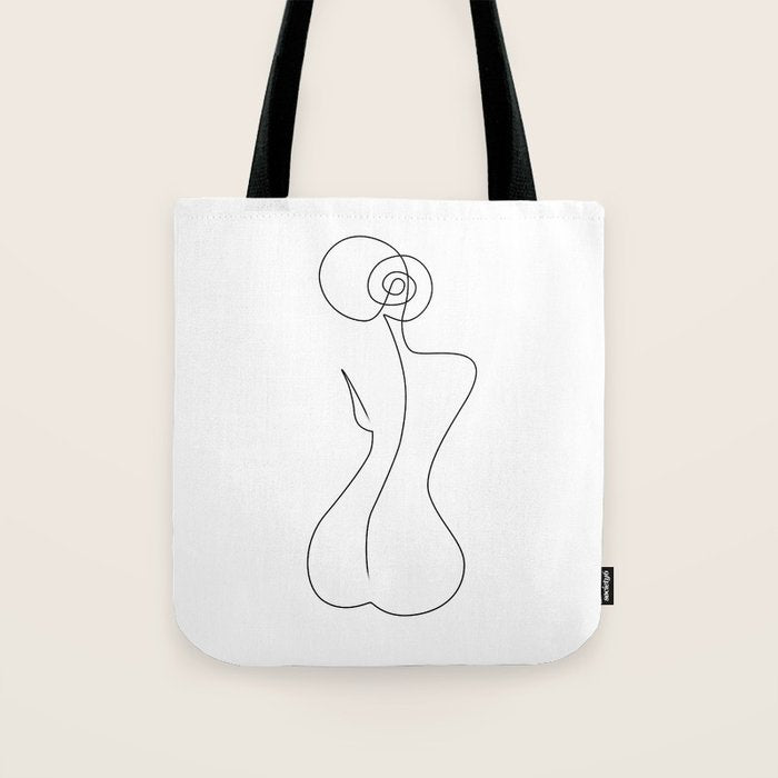 Single Back Line Tote Bag Gallery Image 1