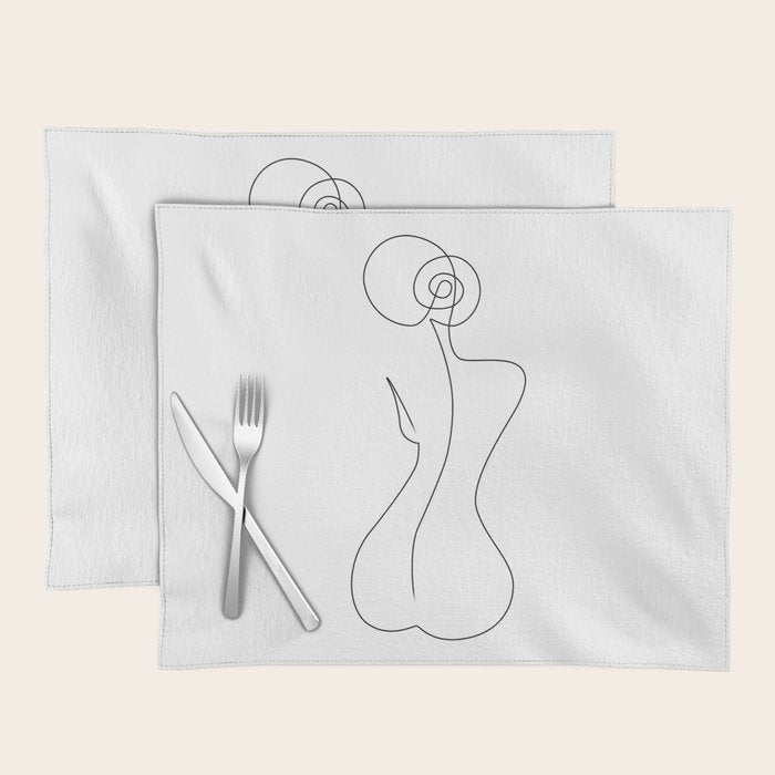 Single Back Line Placemat Gallery Image 1