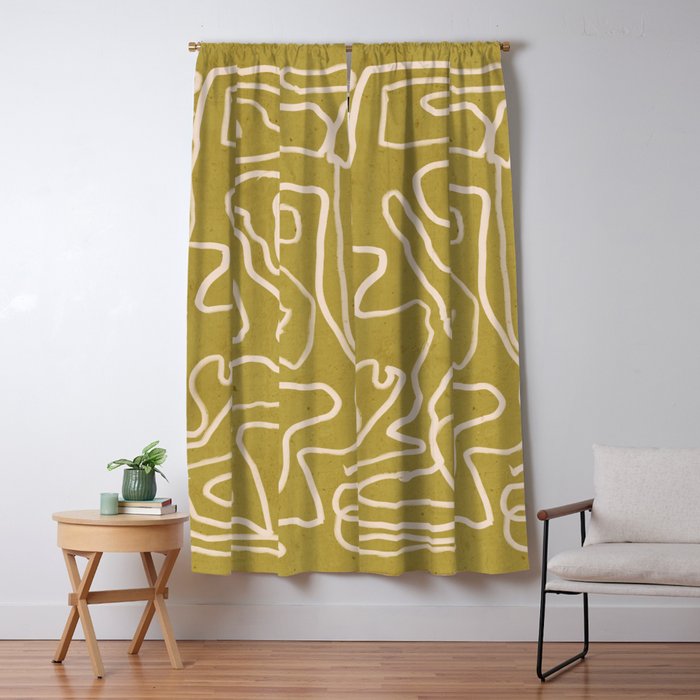 Abstract line art 158 Window Curtain Gallery Image 1