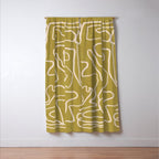 Abstract line art 158 Window Curtain Gallery Image 3