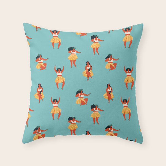 Hula dancers Throw Pillow Gallery Image 1