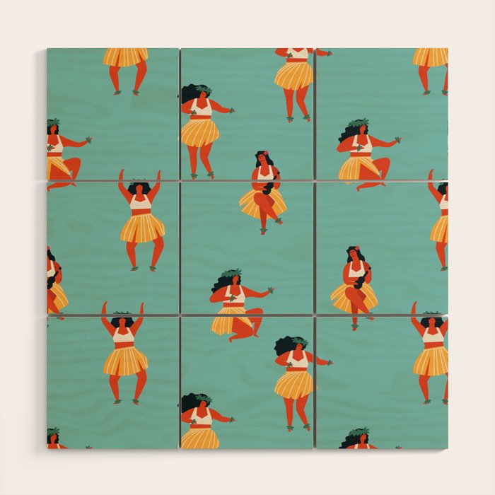 Hula dancers Wood Wall Art Gallery Image 1