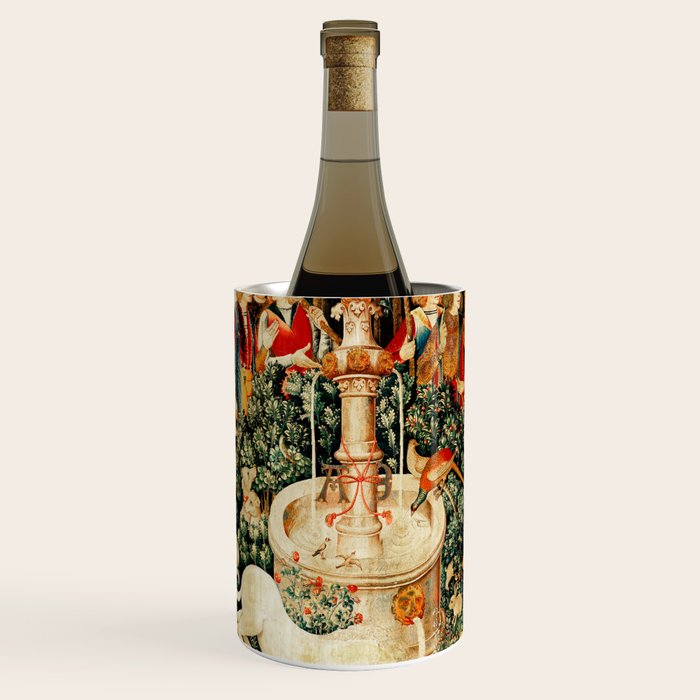Hunt Of The Unicorn Medieval Tapestry Wine Chiller Gallery Image 1