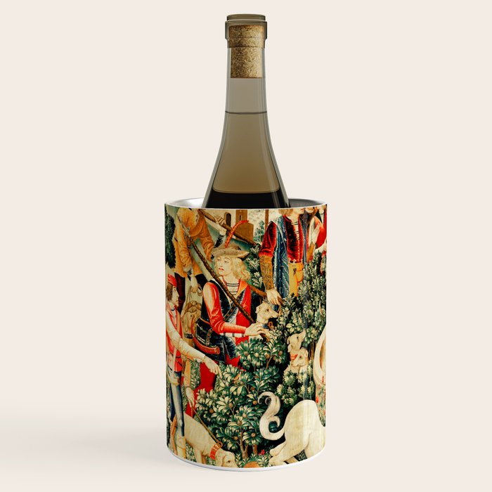 Hunt Of The Unicorn Medieval Tapestry Wine Chiller Gallery Image 2
