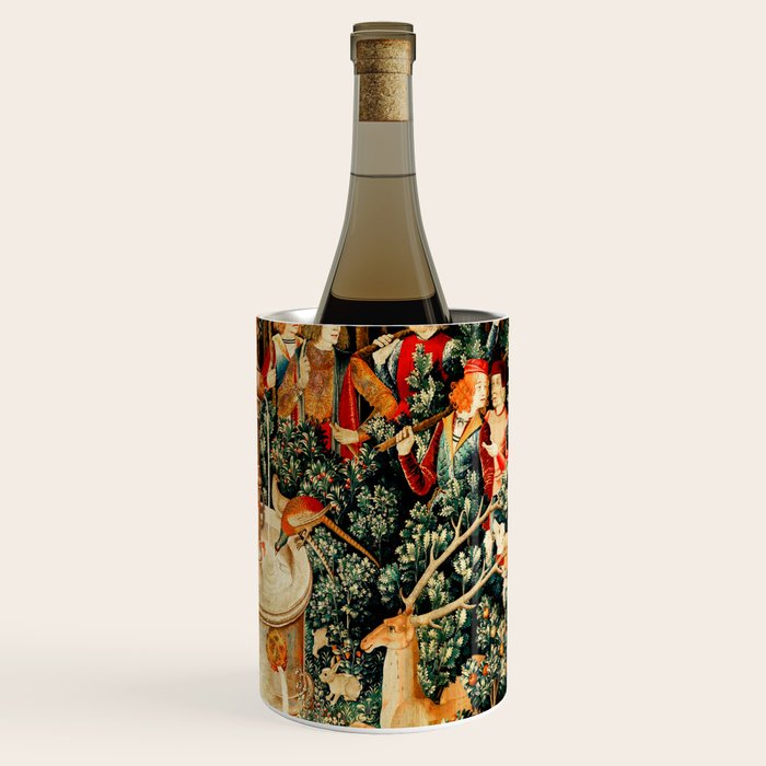Hunt Of The Unicorn Medieval Tapestry Wine Chiller Gallery Image 3