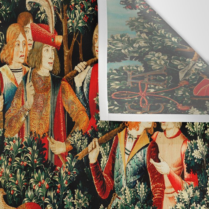 Hunt Of The Unicorn Medieval Tapestry Wall Tapestry Gallery Image 3