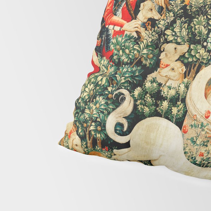 Hunt Of The Unicorn Medieval Tapestry Pillow Sham Gallery Image 4