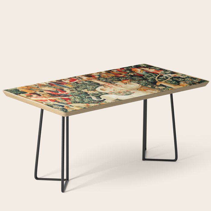 Hunt Of The Unicorn Medieval Tapestry Coffee Table Gallery Image 1