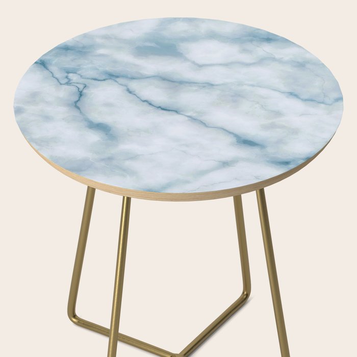 Light blue marble texture Side Table Gallery Image 2