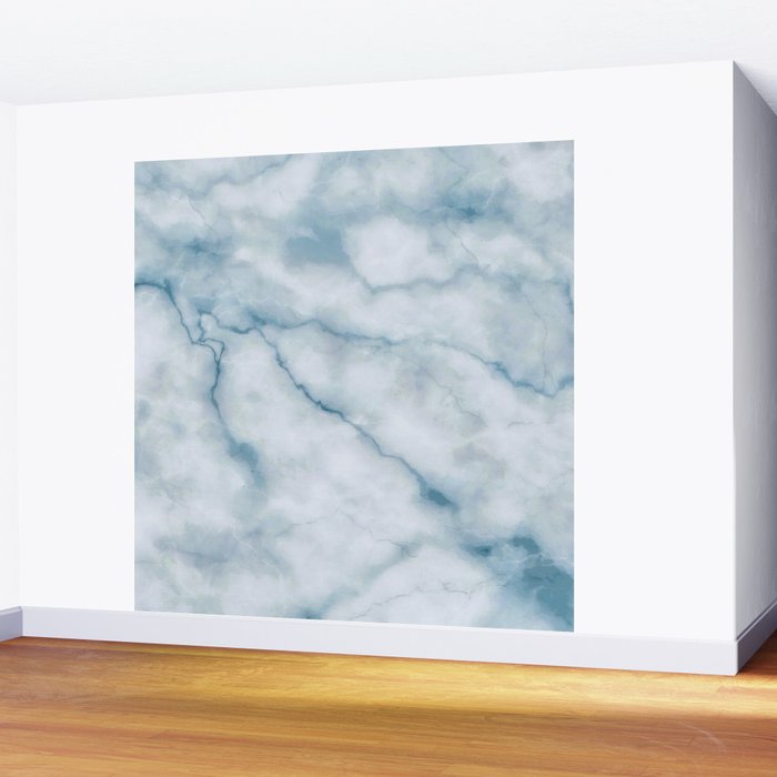 Light blue marble texture Wall Mural Gallery Image 2