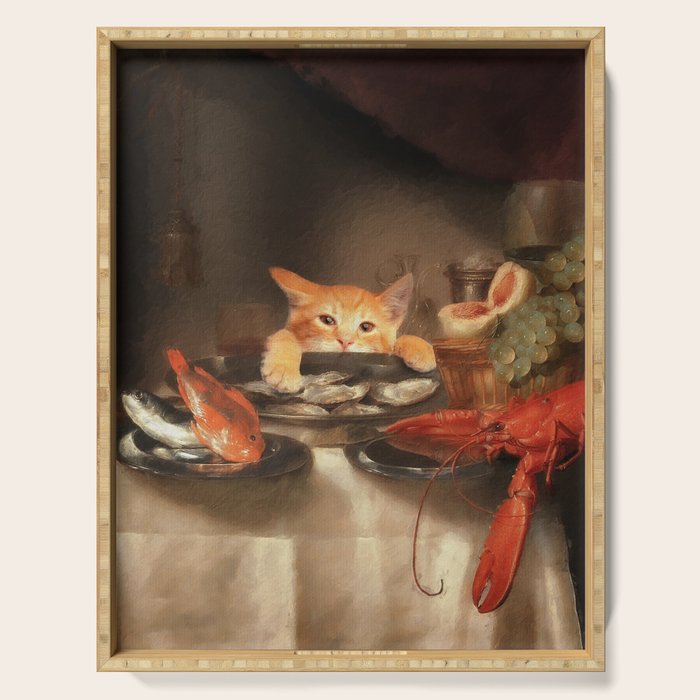 CAT DINNER Serving Tray Gallery Image 1