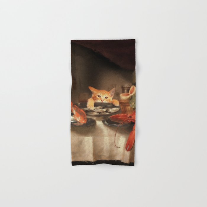 CAT DINNER Bath Towel Gallery Image 1
