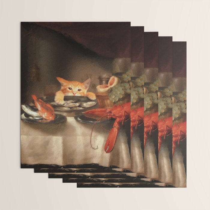 CAT DINNER Wrapping Paper Gallery Image 3