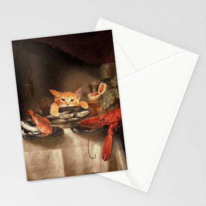CAT DINNER Stationery Card Gallery Image 2