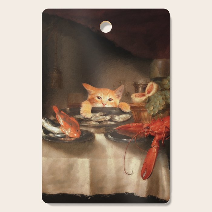CAT DINNER Cutting Board Gallery Image 1