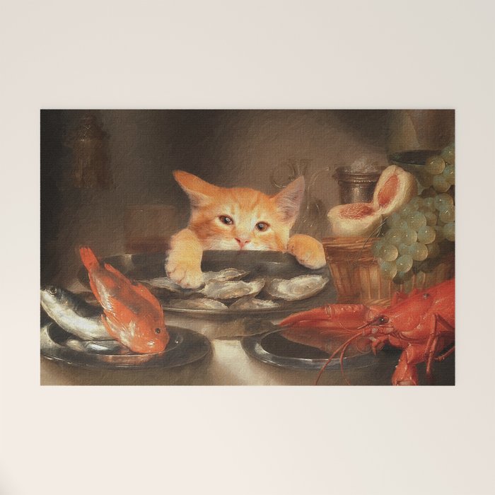 CAT DINNER Welcome Mat Gallery Image 1