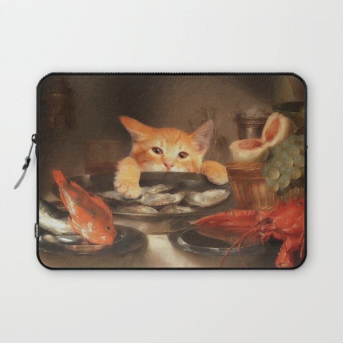 CAT DINNER Laptop Sleeve Gallery Image 1