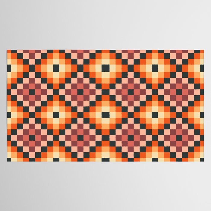 70s color squares pattern  Tablecloth Gallery Image 2