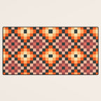 70s color squares pattern  Desk Mat Gallery Image 3