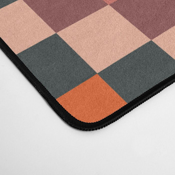 70s color squares pattern  Desk Mat Gallery Image 4