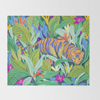 Colorful Jungle Throw Blanket Gallery Image 2