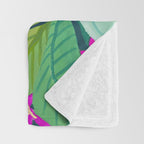 Colorful Jungle Throw Blanket Gallery Image 3
