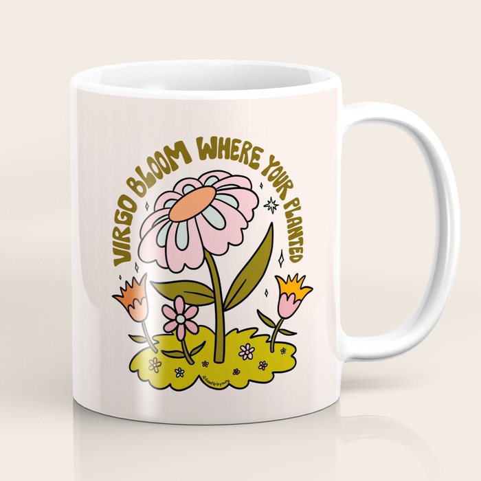 Virgo Flower Coffee Mug Gallery Image 1