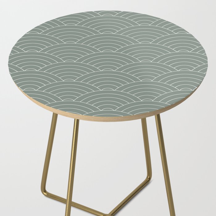 Waves (Linen Green) Side Table Gallery Image 2