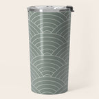 Waves (Linen Green) Travel Mug Gallery Image 2
