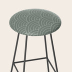 Waves (Linen Green) Stool Gallery Image 2