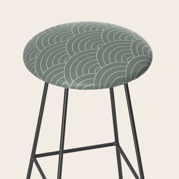 Waves (Linen Green) Stool Gallery Image 2