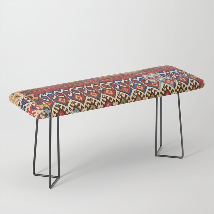 Hotamis Konya Central Anatolian Kilim Print ca. 1800 Bench Gallery Image 1