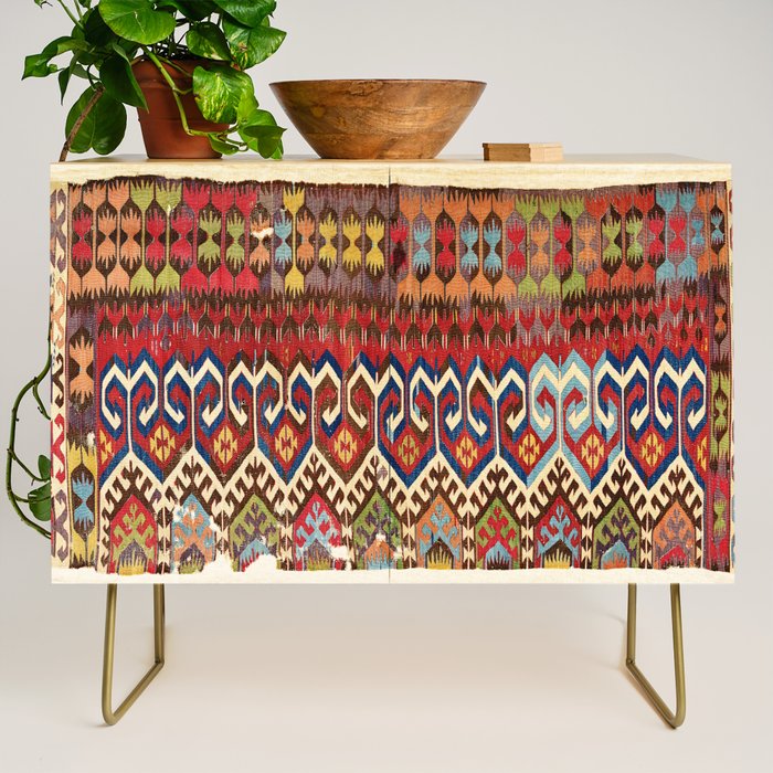 Hotamis Konya Central Anatolian Kilim Print ca. 1800 Credenza Gallery Image 1