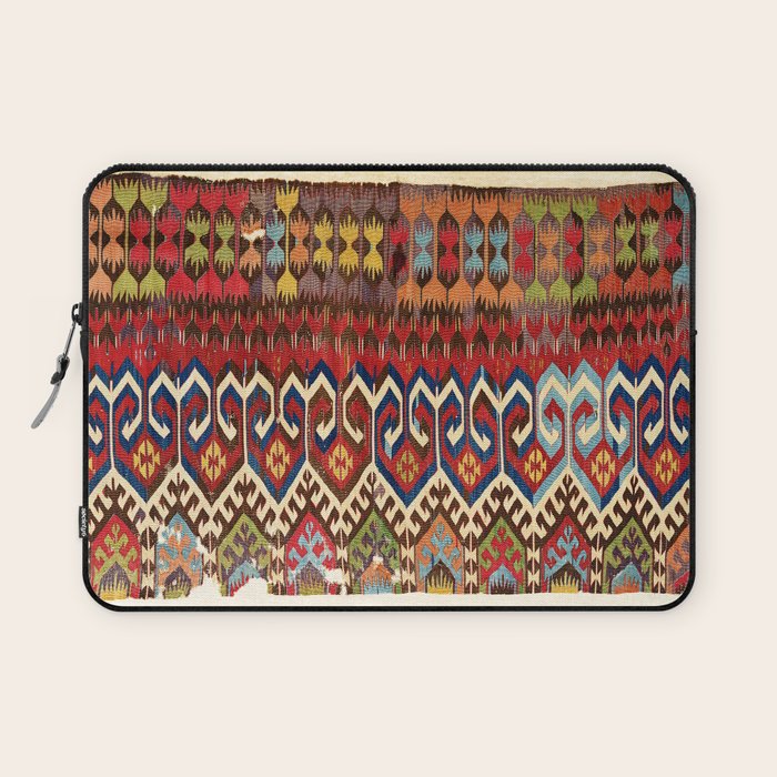 Hotamis Konya Central Anatolian Kilim Print ca. 1800 Laptop Sleeve Gallery Image 1