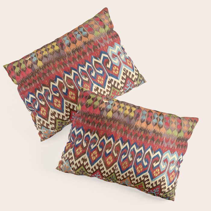 Hotamis Konya Central Anatolian Kilim Print ca. 1800 Pillow Sham Gallery Image 1