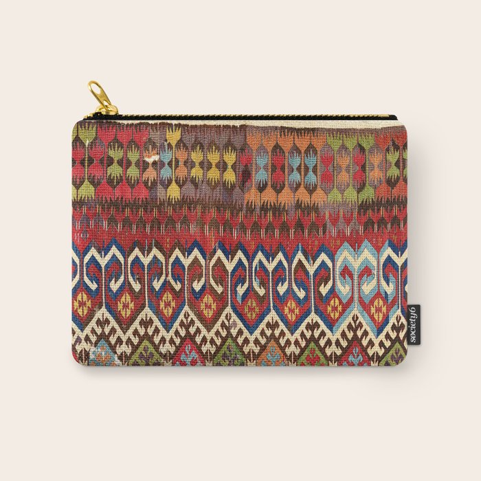 Hotamis Konya Central Anatolian Kilim Print ca. 1800 Carry All Pouch Gallery Image 1