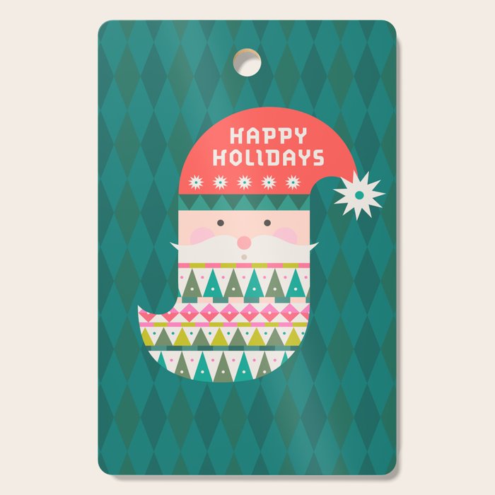 Happy Holidays Santa Claus Cutting Board Gallery Image 1