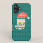 Happy Holidays Santa Claus iPhone Case Gallery Image 1