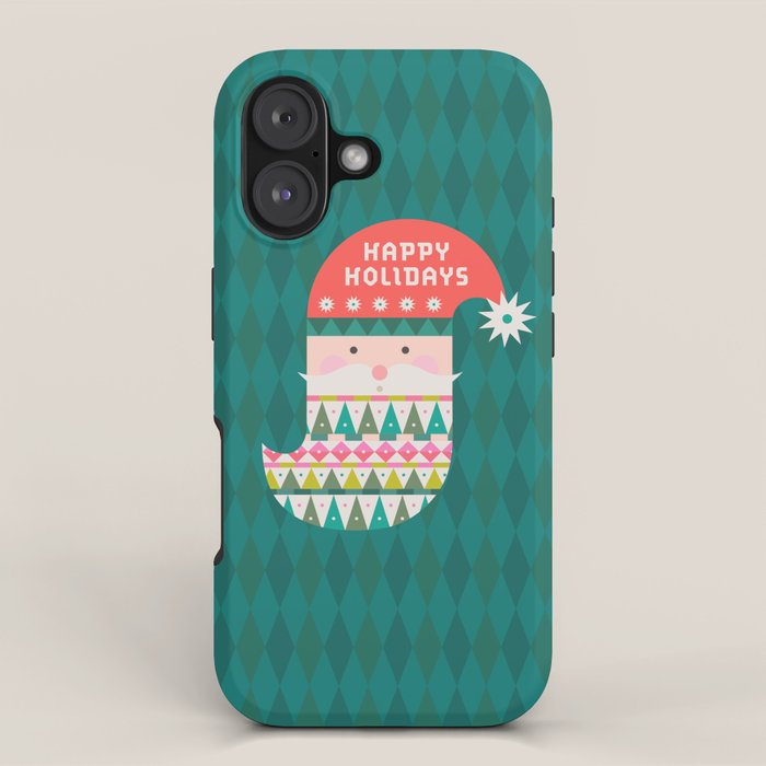 Happy Holidays Santa Claus iPhone Case Gallery Image 1