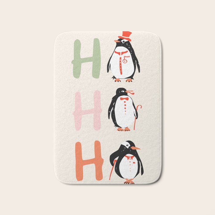 HoHoHo Festive Penguins Bath Mat Gallery Image 1