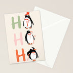 HoHoHo Festive Penguins Stationery Card Gallery Image 2