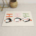 HoHoHo Festive Penguins Rug Gallery Image 1