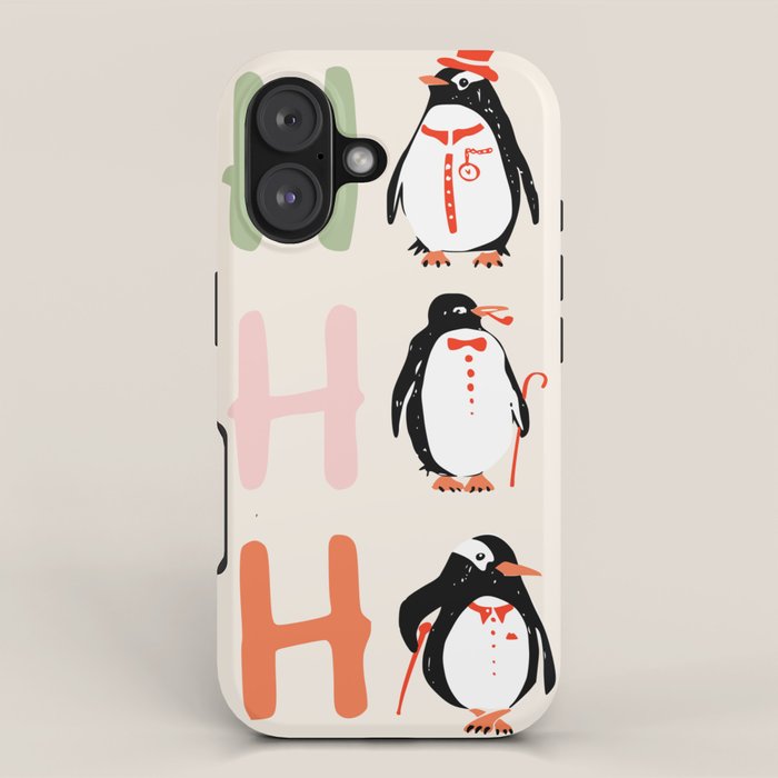 HoHoHo Festive Penguins iPhone Case Gallery Image 1