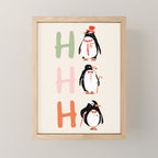 HoHoHo Festive Penguins Mini Art Print Gallery Image 1
