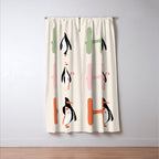 HoHoHo Festive Penguins Window Curtain Gallery Image 3